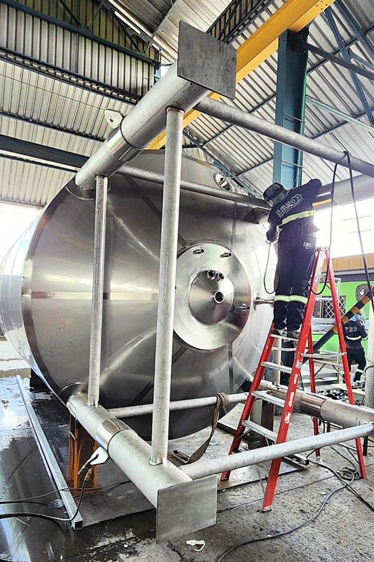Plans et isométries tank en acier inoxydable 316L pour l'orge, brasserie de Barranquilla, Colombie