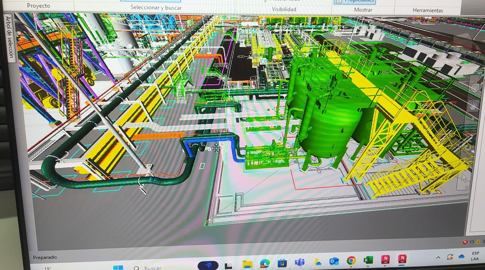 Conception et création de l'isométrie pour le connecxions des pompes à eau surchauffée Heineken, Tocancipa ,Colombie