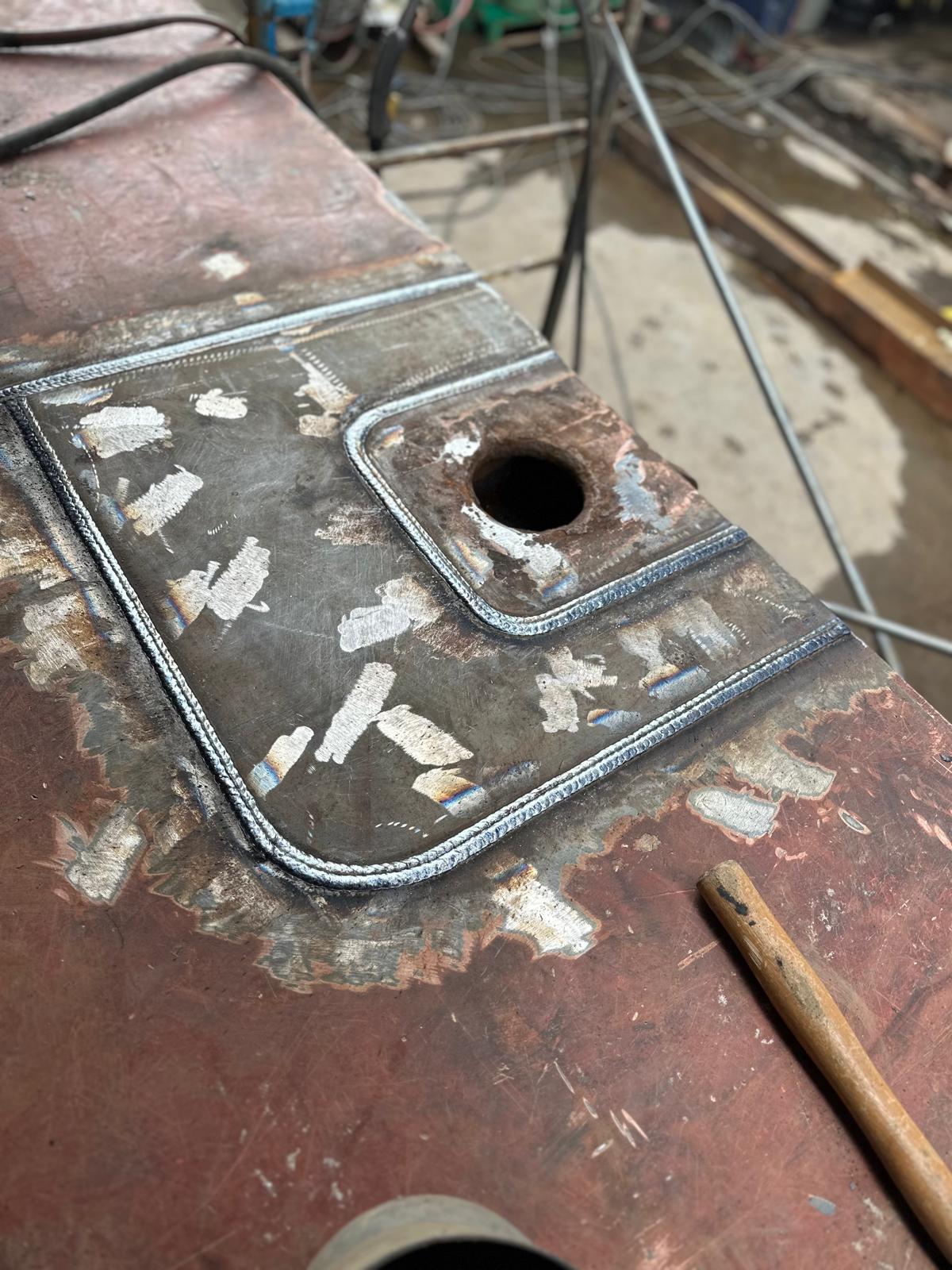 Insert plaque acier FCAW pour renforcement