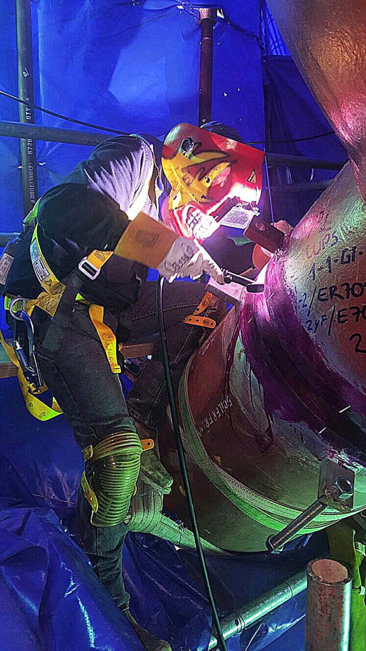 Soudeure pipe Carbon steel, 20“ ,GTAW Centrale thermoélectrique Punta Catalina