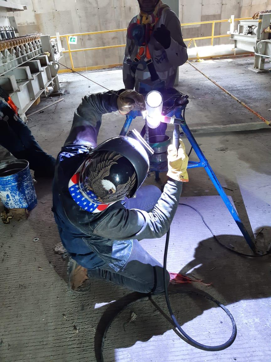 Qualification test GTAW 2"” Carbon steel, Mine d'or de San José, Medellin Colombie