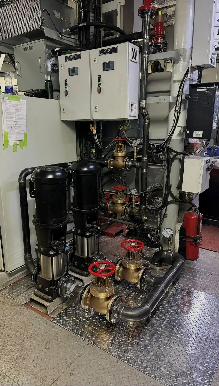 Conception, Préfabrication et montage d’un système de pompes de protection incendie - Société des traversières du Québec.