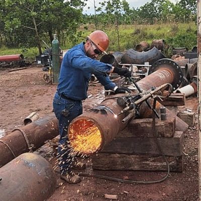 Oxycoupage pipe carbon steeel 12" Sch 160 , pipeline , Lavalin, Uruguay