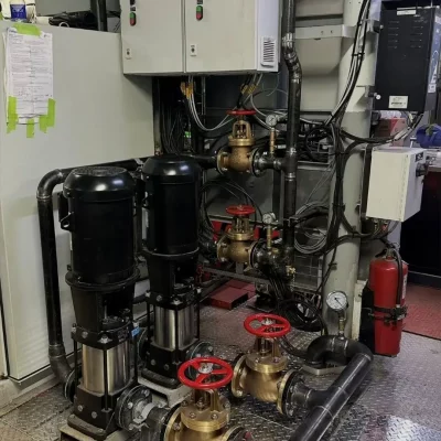 Conception, Préfabrication et montage d’un système de pompes de protection incendie - Société des traversières du Québec.